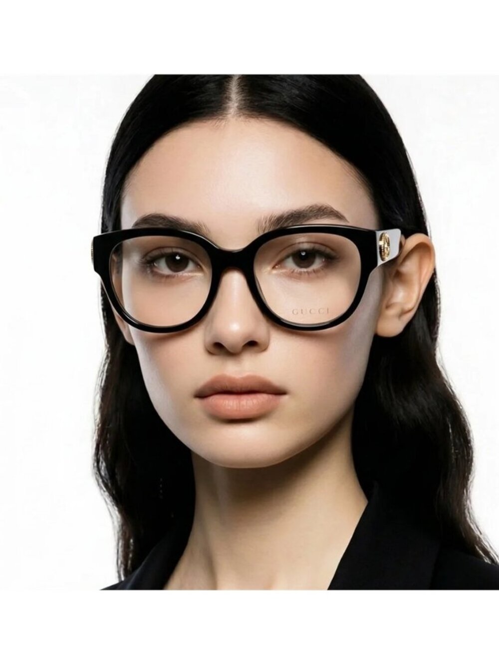 New Authentic Gucci Black Oversized Glasses GG1411O 004